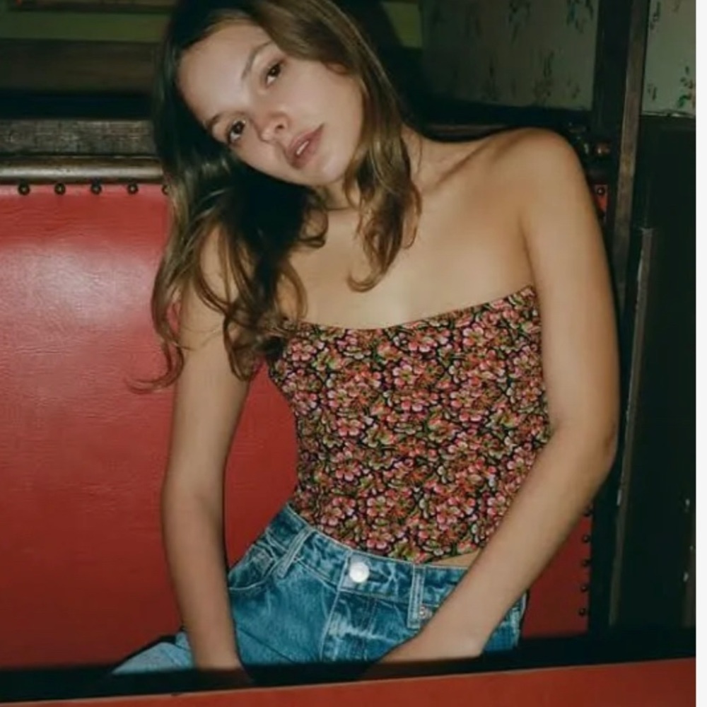 Floral Corset Crop Top